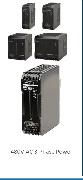 منبع تغذیه امرن:سه فاز S8VK-T: 480 VAC Basic 3 Phase Supply
